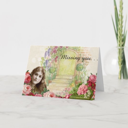 キャベツビクトリアンバラ女性フローラカード カード (正面)