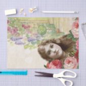 キャベツビクトリアンバラ女性フローラティッシュペーパー 薄葉紙 (クラフト)