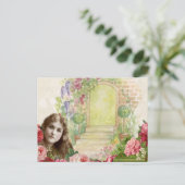 キャベツビクトリアンバラ女性フローラ ポストカード (スタンド正面)