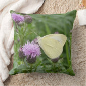 キャベツホワイトオンパープルティスル装飾用クッション クッション (ブランケット)