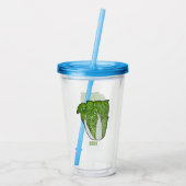 キャベツ中国のマンガイラストレーション アクリルタンブラー (裏面)