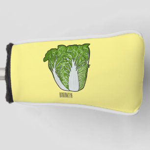 キャベツ中国のマンガイラストレーション ゴルフヘッドカバー