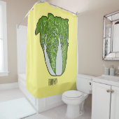 キャベツ中国のマンガイラストレーション シャワーカーテン (インサイチュ)