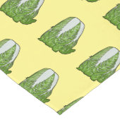 キャベツ中国のマンガイラストレーション ショートテーブルランナー (コーナー)