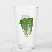 キャベツ中国のマンガイラストレーション タンブラーグラス (裏面)