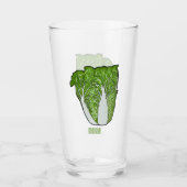 キャベツ中国のマンガイラストレーション タンブラーグラス (正面)