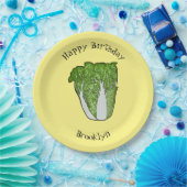 キャベツ中国のマンガイラストレーション ペーパープレート (パーティー)