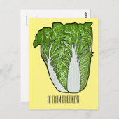 キャベツ中国のマンガイラストレーション ポストカード (正面/裏面)