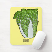 キャベツ中国のマンガイラストレーション マウスパッド (マウス)