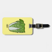キャベツ中国のマンガイラストレーション ラゲッジタグ (正面横)