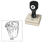 キャベツ中国のマンガイラストレーション ラバースタンプ (押印)