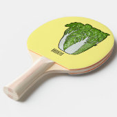 キャベツ中国のマンガイラストレーション 卓球ラケット (正面アングル)