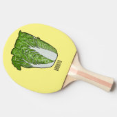 キャベツ中国のマンガイラストレーション 卓球ラケット (横)