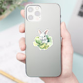 キャベツ付きウサギ シール (スマートフォン)