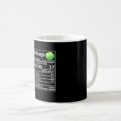 キャベツ栄養食品の事実感謝服 コーヒーマグカップ (正面右)