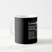 キャベツ栄養食品の事実感謝服 コーヒーマグカップ (正面左)