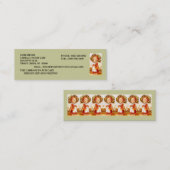 キャベツ畑の女性のカフェの飲食業カード スキニー名刺 (正面/裏面)