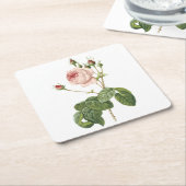 キャベツ素晴らしの葉のバラバイレッドヴェー スクエアペーパーコースター (アングル)