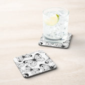 キャベツ蝶のパターン コースター (右側)