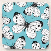 キャベツ蝶のパターン コースター (正面)