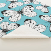 キャベツ蝶のパターン シェルパブランケット (3/4)