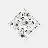 キャベツ蝶のパターン スタンダードカクテルナプキン (角)
