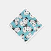 キャベツ蝶のパターン スタンダードカクテルナプキン (角)