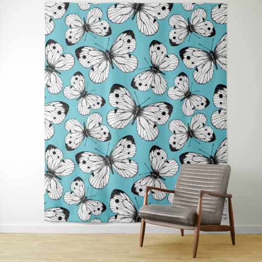 キャベツ蝶のパターン タペストリー (インサイチュ)