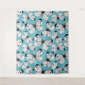 キャベツ蝶のパターン タペストリー (正面)