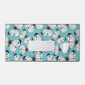 キャベツ蝶のパターン デスクマット (キーボード&マウス)