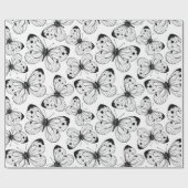 キャベツ蝶のパターン ラッピングペーパー (フラット)