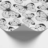 キャベツ蝶のパターン ラッピングペーパー (角)
