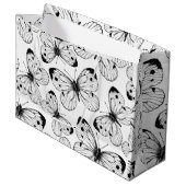 キャベツ蝶のパターン ラージペーパーバッグ (正面アングル)