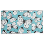 キャベツ蝶のパターン 枕カバー (正面右)