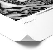 キャベツ、白黒 ポスター (角)