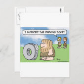 キャベマンホイールが発明した駐車チケット女性 ポストカード (正面/裏面)