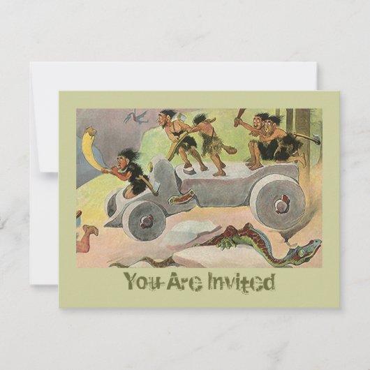 キャベメンケーブマンズホリデー狩りトリップ招待状 招待状 (正面)