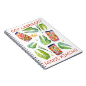 キャベ得ツ?キムチおもしろいスパイシーな水色にする ノートブック (右側)