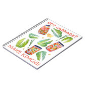 キャベ得ツ?キムチおもしろいスパイシーな水色にする ノートブック (左側)