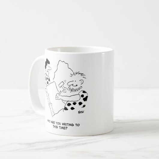 キャベ書マンの手紙の漫画 コーヒーマグカップ (正面左)
