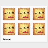 キャベ頭が切れるン読：本が先にステッカーを移動 スクエアシール (シート)