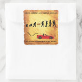 キャベ頭が切れるン読：本が先にステッカーを移動 スクエアシール (バッグ)