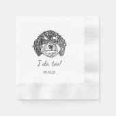 キャボドーパーソナライズされたド私もする 縁ありカクテルナプキン (正面)