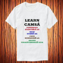 キャマ学サ – 額ヘアカーチンヒゲ Tシャツ