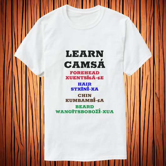 キャマ学サ – 額ヘアカーチンヒゲ Tシャツ