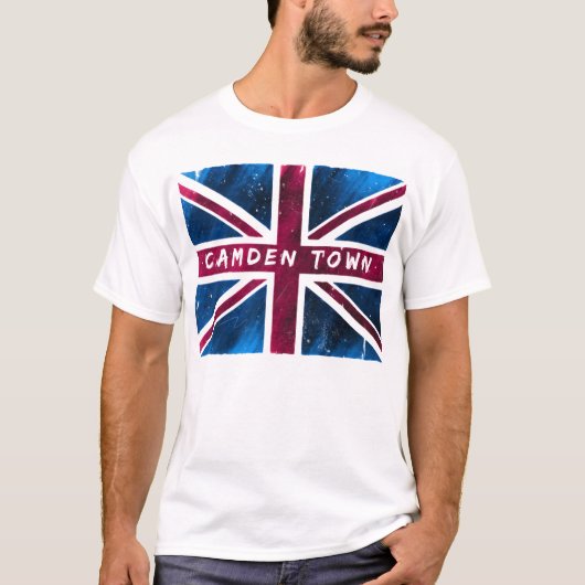 キャムデンの町-イギリス英国国旗の旗 Tシャツ (正面)