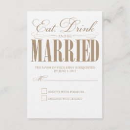キャム食べドリンク&ビー結婚したブ |応答カード 出欠カード