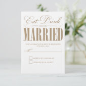 キャム食べドリンク&ビー結婚したブ |応答カード 出欠カード (スタンド正面)