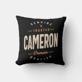 キャメパーソナライズされたロン名 – おもしろい Cameron クッション (正面)
