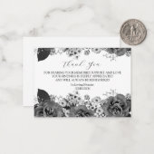 キャメリアの花と葬式サンキューカード ノートカード (正面/裏面インサイチュ)